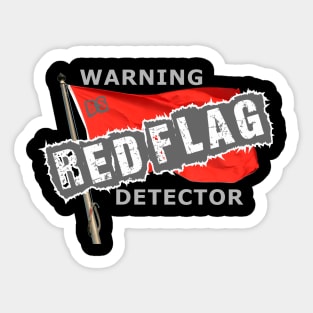 red flag bs warning detector Sticker